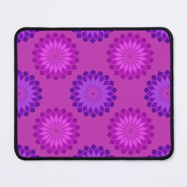 Item preview, Geometric purple flowers designed and sold by Lowfidesigns.