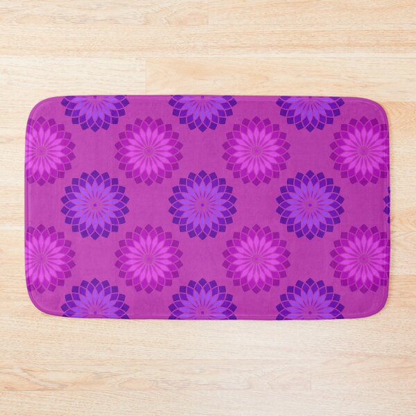 Item preview, Geometric purple flowers designed and sold by Lowfidesigns.