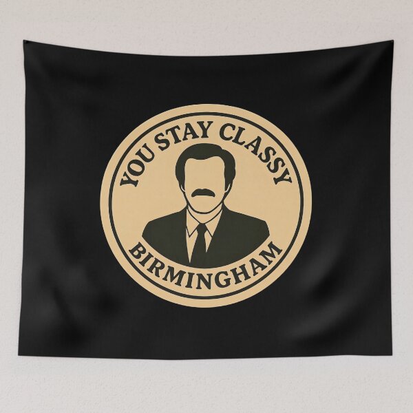 Item preview, Anchorman Inspired Retro UK Print: Birmingham designed and sold by PinUpPizzazz.