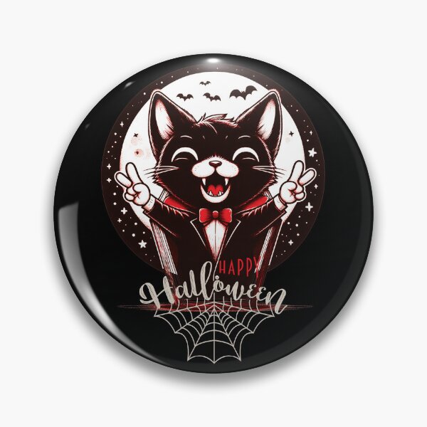 Item preview, Happy Halloween Vampire Cat Peace Sign6 designed and sold by HappyHavenStu.