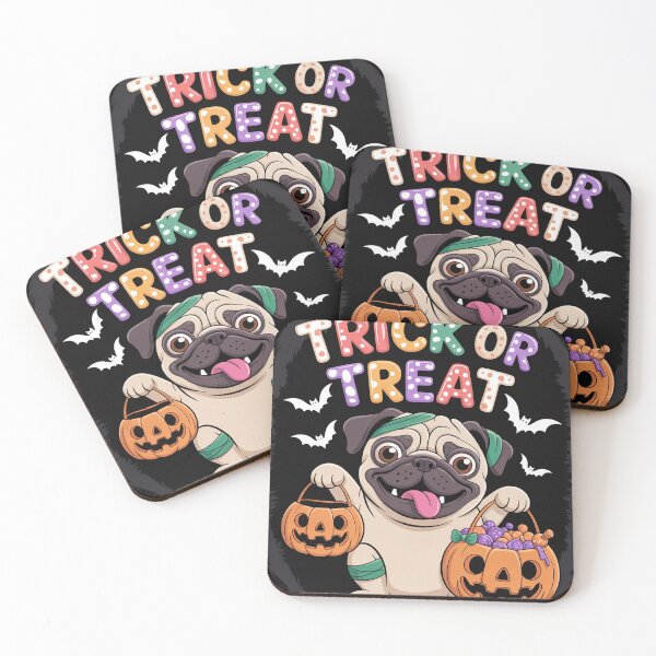 Item preview, Trick Or Treat Costume Pug Horror Zombie Halloween Candies  designed and sold by KonstanKoraner.