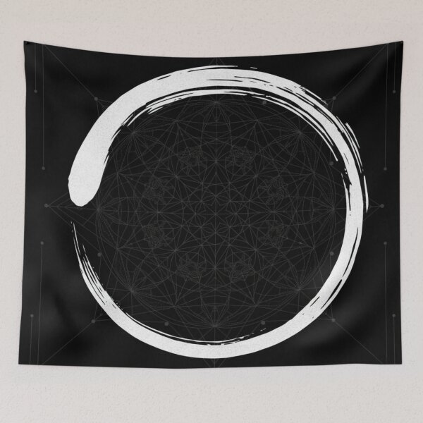 Item preview, Ensō (Zen Circle) white and black designed and sold by AlquimiaSolar.