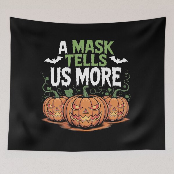 Item preview, A Mask Tells Us More Than a Face - Scary Halloween Pumpkin  designed and sold by KonstanKoraner.