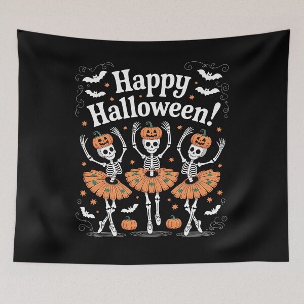 Item preview, Ballet Pumpkin Skeleton Scary Halloween Men Women Boys Girl  designed and sold by KonstanKoraner.