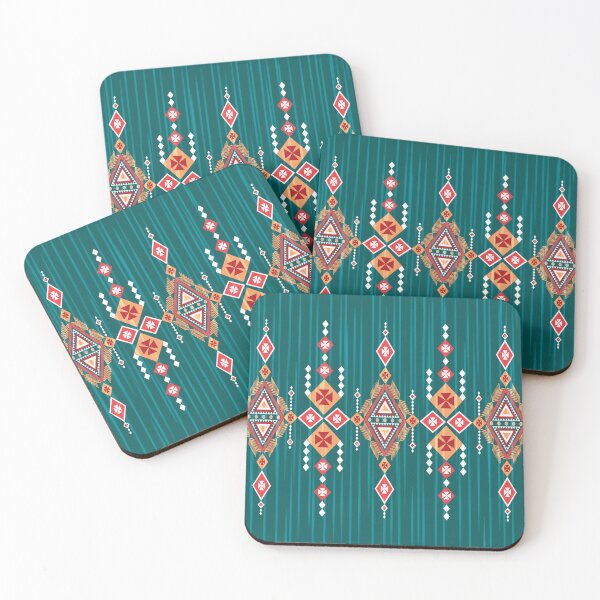 Item preview, Ethnic Geometric Ikat Pattern Seamless Border designed and sold by RS4you.