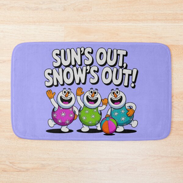 Item preview, Joyful Snowmen Bringing Winter Spirit to the Beach designed and sold by SplashTastic.