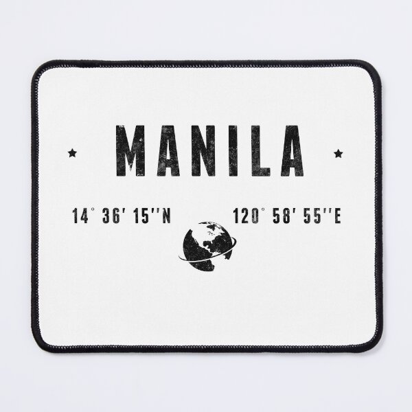 Item preview, Manila Philippines Latitude Longitude Coordinates designed and sold by capricedefille.