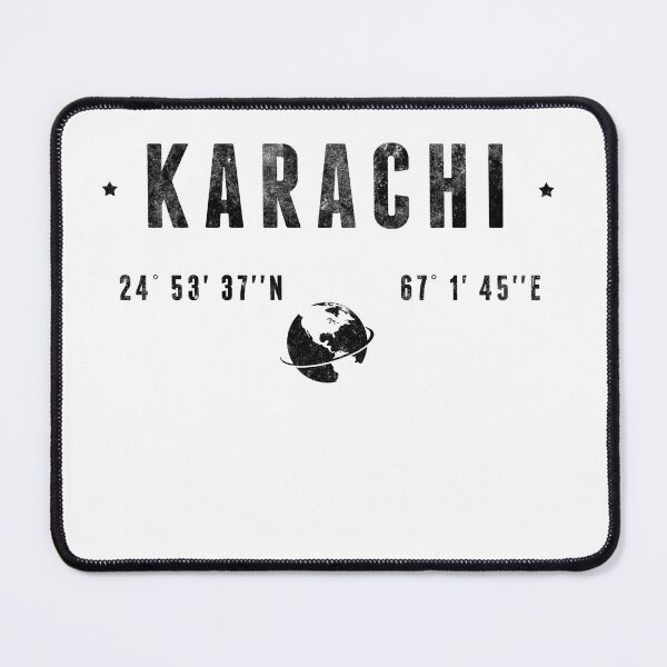 Item preview, Karachi Pakistan Latitude Longitude Coordinates designed and sold by capricedefille.