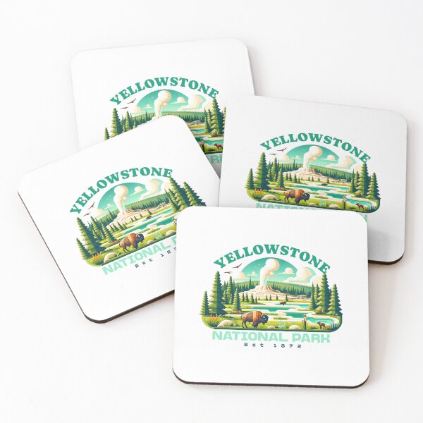 Item preview, Pegatina clásica para camiseta del Parque Estatal Nacional de Yellowstone designed and sold by ThinkNature!.