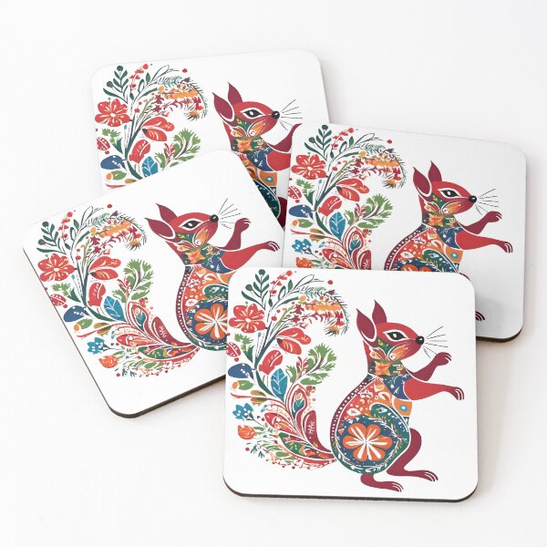 Item preview, Christmas Folk Squirrel – Polish Wycinanki Paper Cut Holiday Art, wiewiórka,  designed and sold by AmberWit.