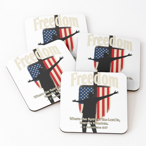 Item preview, Freedom Through Faith and Surrender designed and sold by CoffeeNJesus.