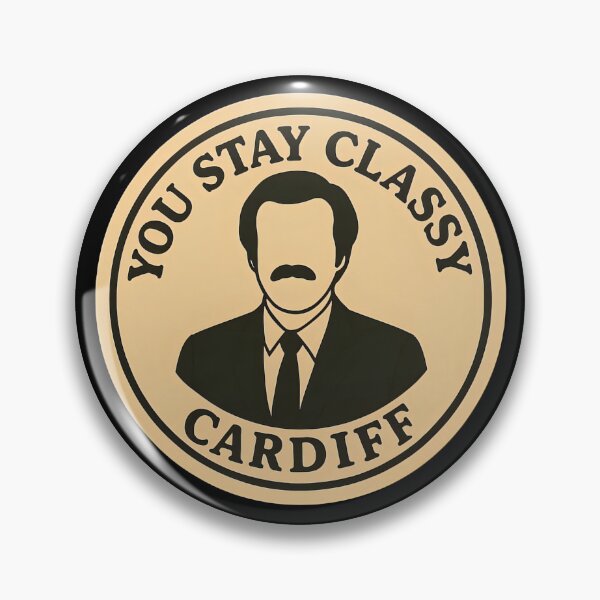 Item preview, Anchorman Inspired Retro UK Print: Cardiff designed and sold by PinUpPizzazz.