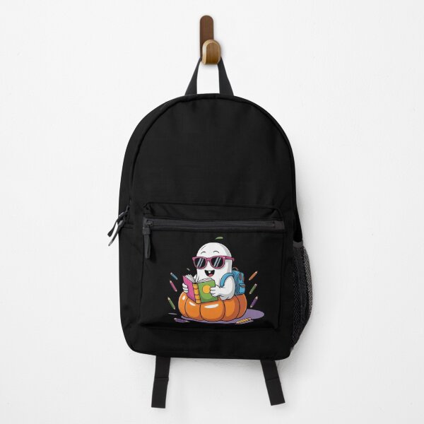 Item preview, Cute Ghost on Pumpkin Float Reading Book | Summer Halloween Cartoon Design designed and sold by ColorSplash123.