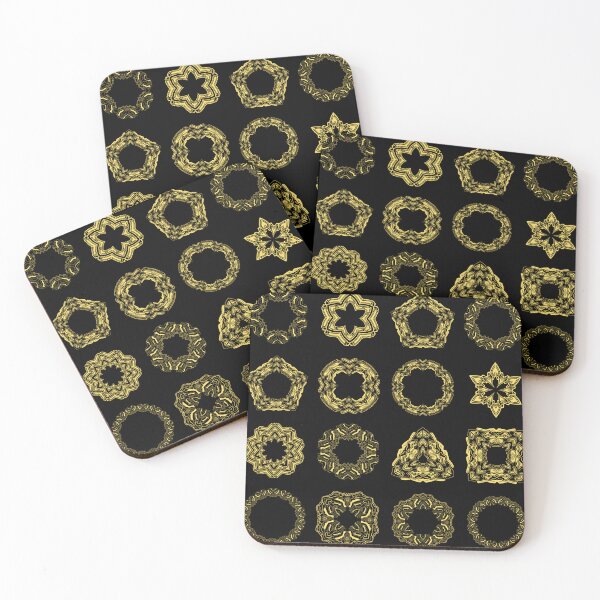 Item preview, Luxury Shiny Abstract Gold Frames Technology Inspired Design Elements designed and sold by ghinan.