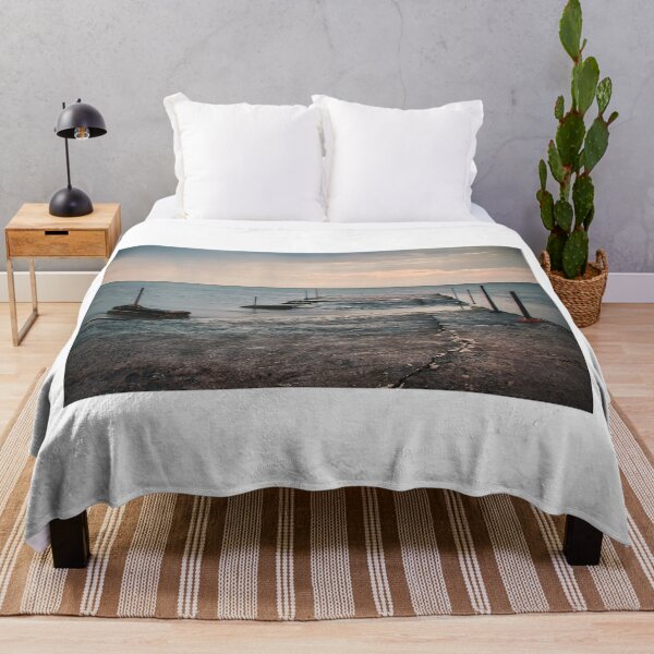 Item preview, Calm Ocean Pier Extends Into Sunset Under Cloudy Sky Over Quiet Sea Waters designed and sold by Nmallia.