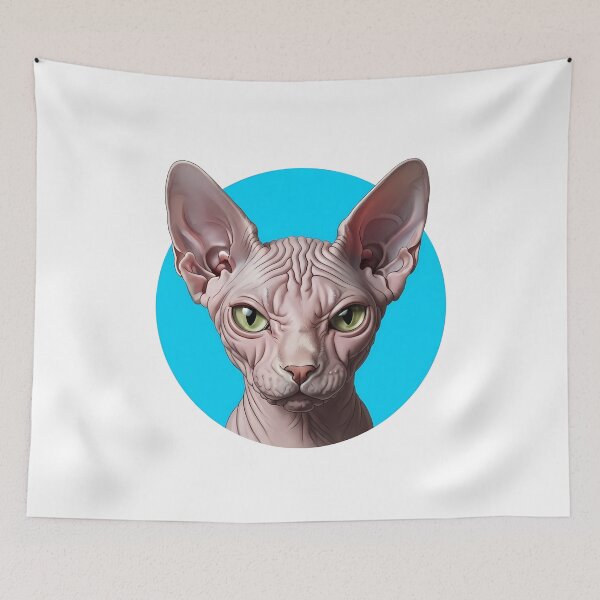 Item preview, Sphynx Cat Portrait Green Eyes Feline designed and sold by k3rstman1.