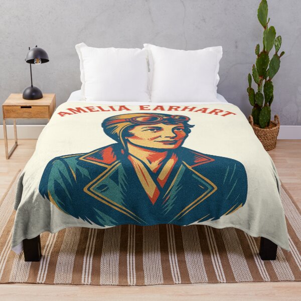 Item preview, Amelia Earhart Vintage Portrait designed and sold by Anniko Art Studio.