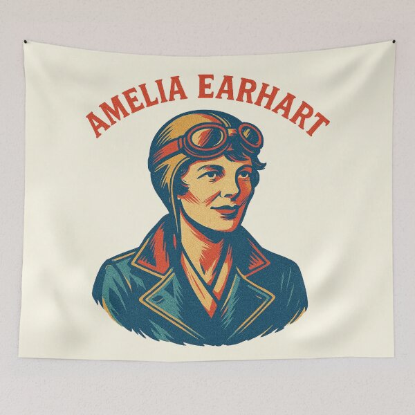 Item preview, Amelia Earhart Vintage Portrait designed and sold by Anniko Art Studio.