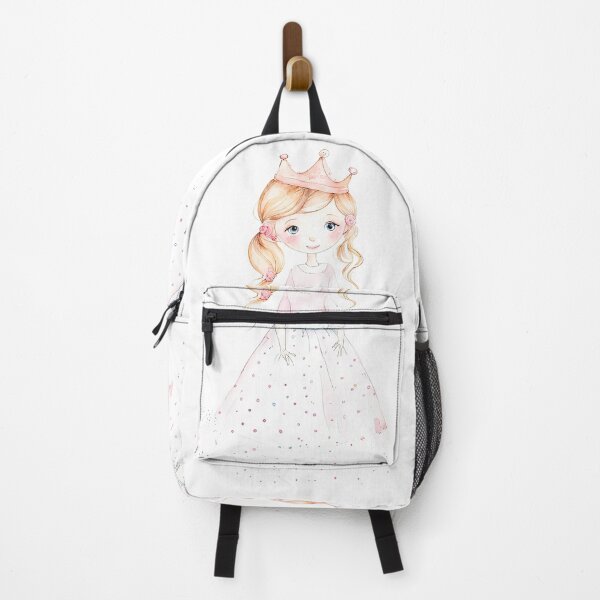Item preview, Adorable Watercolor Princess Girl in Pink Dress Print designed and sold by LanaGustavsson.