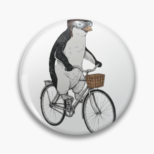 Item preview, Pingüino divertido en bicicleta | Arte circense caprichoso designed and sold by Taha Art Designs.
