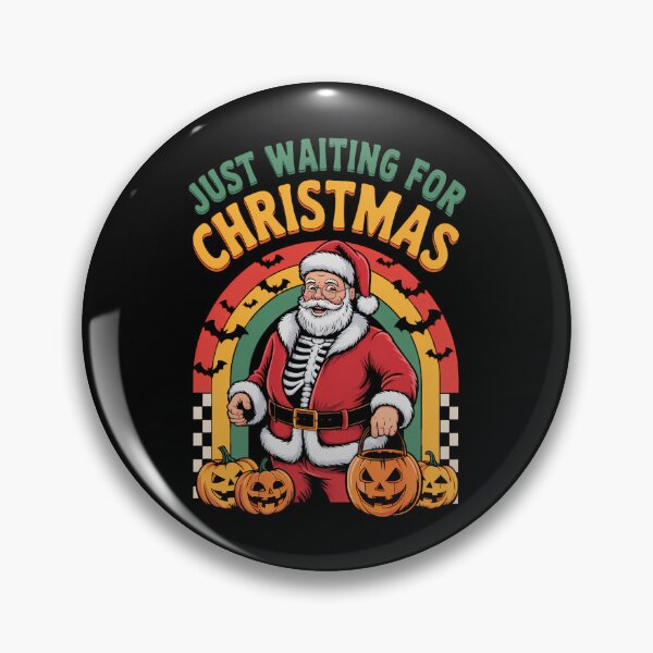 Artikelvorschau, Weihnachtsmann Skelett Halloween Warten Weihnachten entworfen und verkauft von savrmiller.