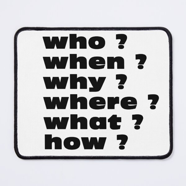 Item preview, Who When Why Questions Typography designed and sold by capricedefille.