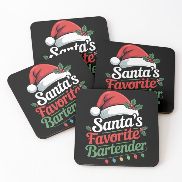 Item preview, Santa_s Favorite Bartender Christmas Santa Claus tree designed and sold by savrmiller.