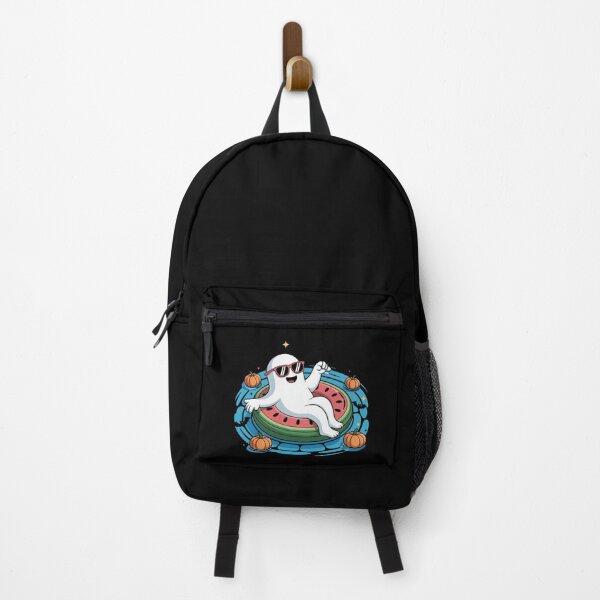 Item preview, Cute Ghost on Watermelon Pool Float | Summer Halloween Cartoon Art designed and sold by ColorSplash123.
