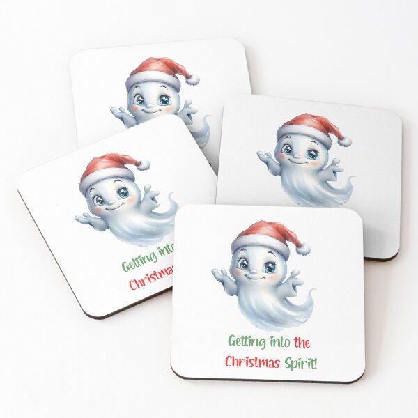 Item preview, Cute Ghost Getting into the Christmas Spirit designed and sold by ArtisticDesignsbyLinda.