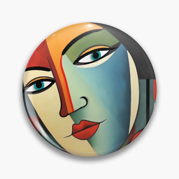 Item preview, Cubist Abstract Portrait designed and sold by ViaARTfactory.
