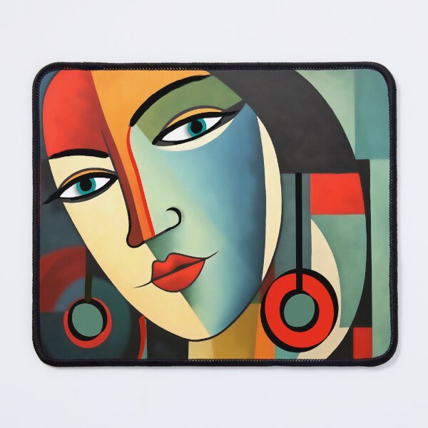 Item preview, Cubist Abstract Portrait designed and sold by ViaARTfactory.