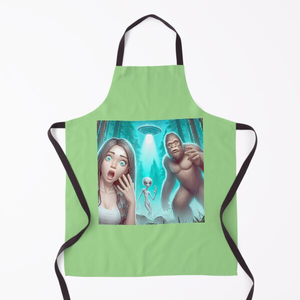 Item preview, Bigfoot, Alien, And Girl Encounter In Ufo Woods By Merch, Limited Edition, Perfect Gift For You And designed and sold by JosephHunter7.