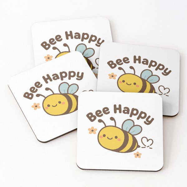 Item preview, Bee Happy – Cute Kawaii Smiling Bee Design designed and sold by Zee's Whimsical Wonders.
