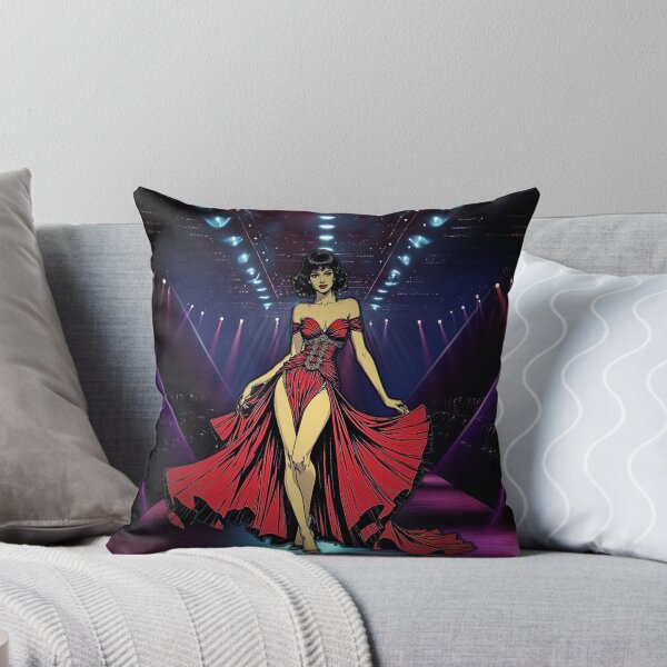 Item preview, Spotlight Siren – Retro Red Pin-Up Performer on Stage designed and sold by GingerFay.