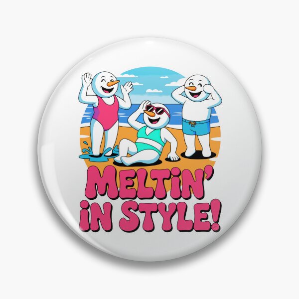 Item preview, Sunny Beach Fun with Smiling Snowmen designed and sold by SplashTastic.
