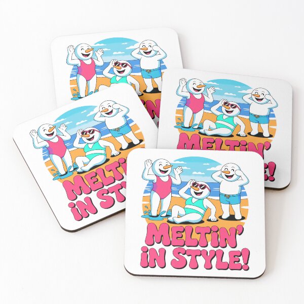 Item preview, Sunny Beach Fun with Smiling Snowmen designed and sold by SplashTastic.
