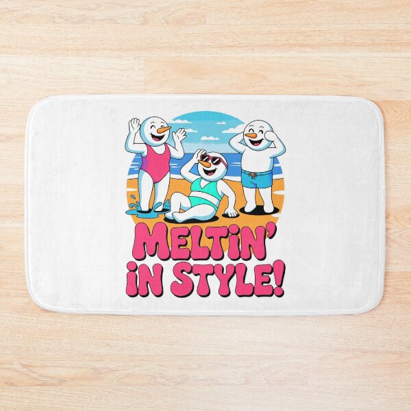 Item preview, Sunny Beach Fun with Smiling Snowmen designed and sold by SplashTastic.