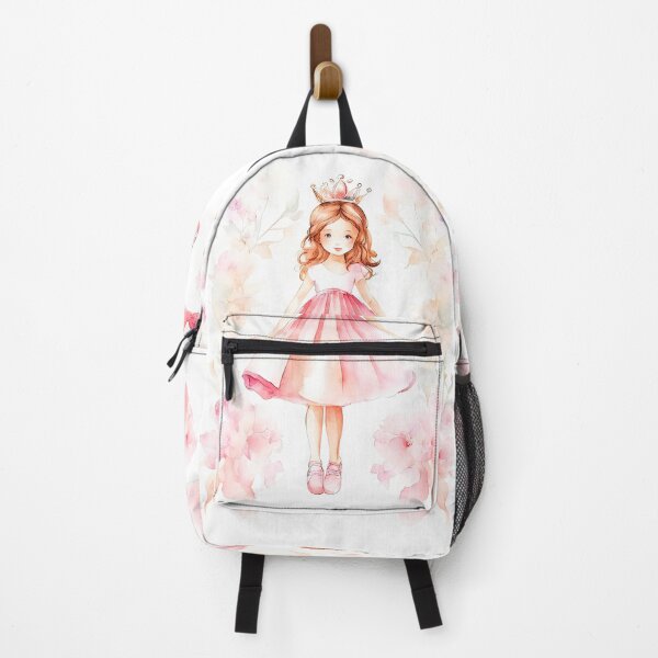 Item preview, Adorable Watercolor Princess Girl in Pink Dress Print designed and sold by LanaGustavsson.
