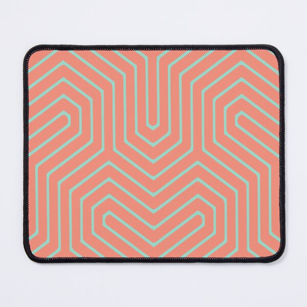 Item preview, Retro Geometric Coral Mint Pattern designed and sold by capricedefille.