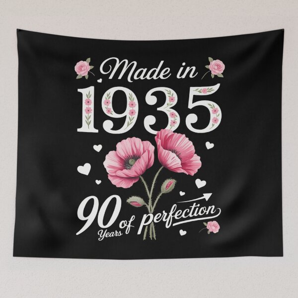 Item preview, 90 Year Old Made In 1935 Floral 90th Birthday designed and sold by Bandikonsalez.