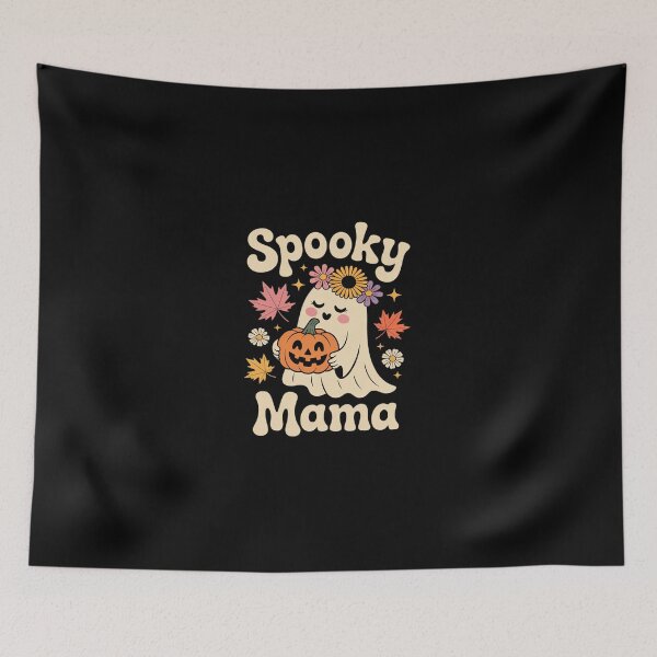 Item preview, Groovy Spooky Mama Vibe Halloween Floral Ghost Spooky Season  designed and sold by dainegilbert.