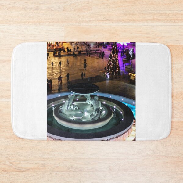 Item preview, Festive Night At Public Square With Christmas Tree, Fountain, And Illuminated Stalls designed and sold by Nmallia.