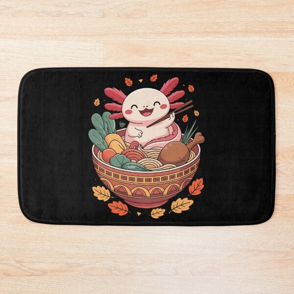 Item preview, Cute Axolotl Eating Ramen Thanksgiving Fall designed and sold by aidenpier.