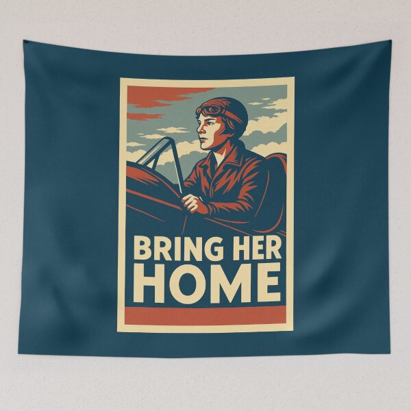 Item preview, Bring Her Home | Amelia Earhart designed and sold by Anniko Art Studio.