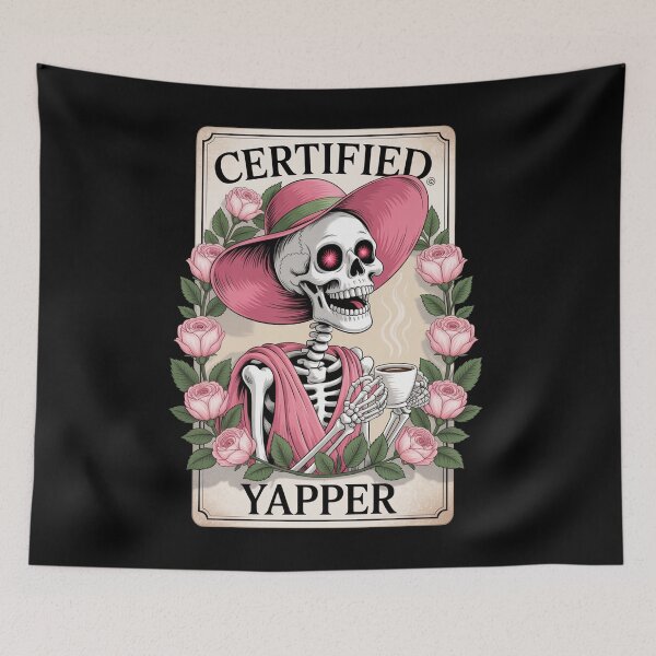 Item preview, Certified Yapper Skeleton Coffee designed and sold by SlogariArt.