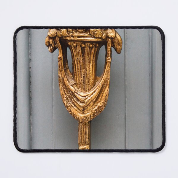 Item preview, Elegant Gold Brass Door Knocker With Floral Ornament On Blue Front Door designed and sold by Nmallia.
