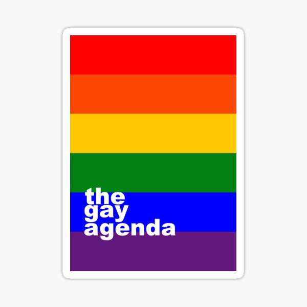 The Rainbow Gay Agenda Sticker For Sale By Mhaddie Redbubble 7273