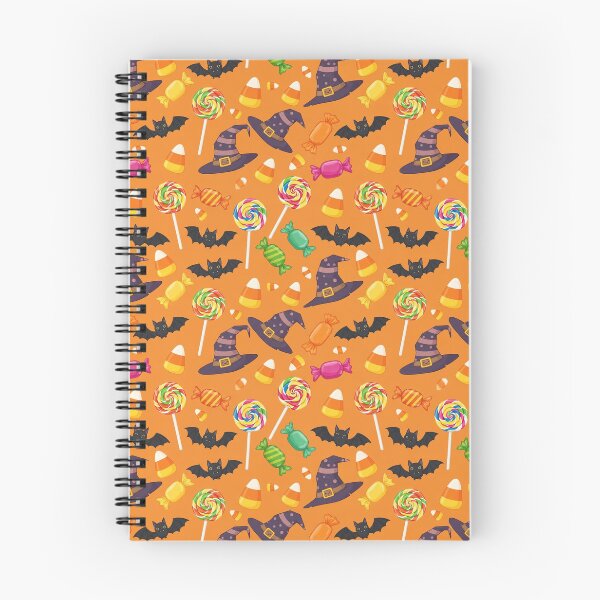 Item preview, Halloween sweets and witch hats pattern designed and sold by AnnArtshock.