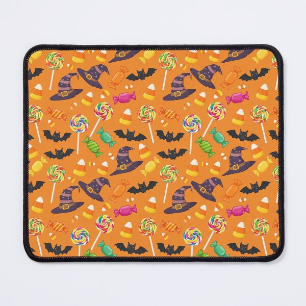 Item preview, Halloween sweets and witch hats pattern designed and sold by AnnArtshock.