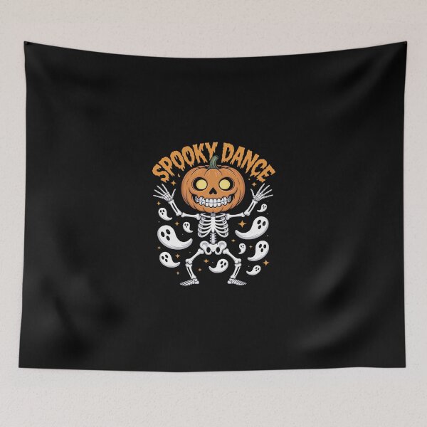 Item preview, Halloween Boys Dabbing Skeleton Scary Pumpkin Jack O Lantern  designed and sold by dainegilbert.